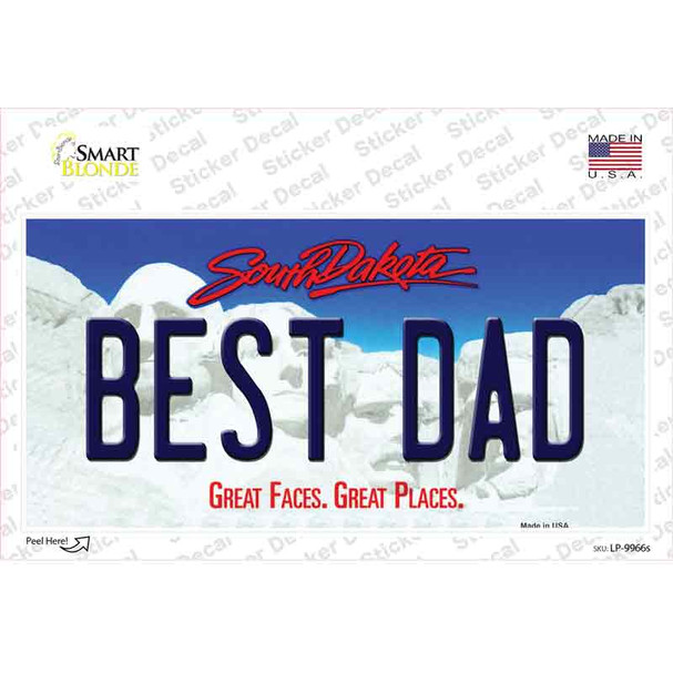 Best Dad South Dakota Novelty Sticker Decal