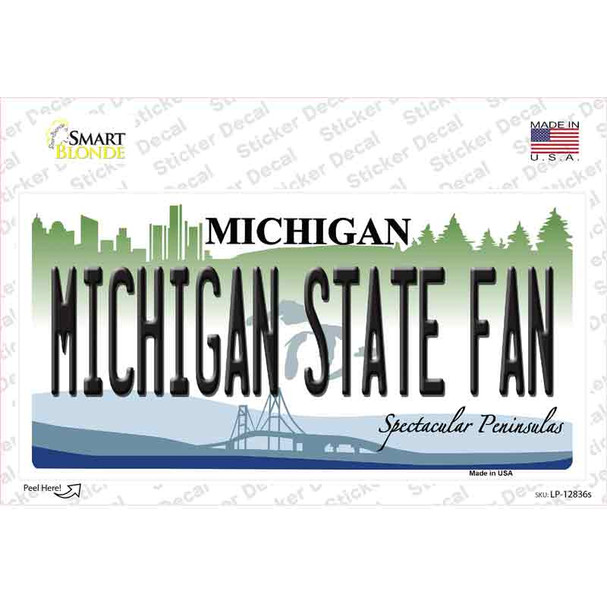 Michigan State Fan MI Novelty Sticker Decal