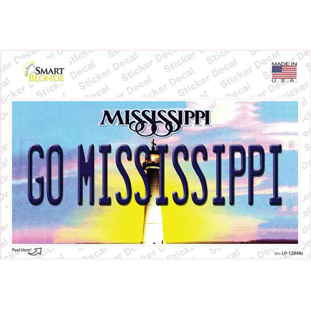 Go Mississippi MS Novelty Sticker Decal