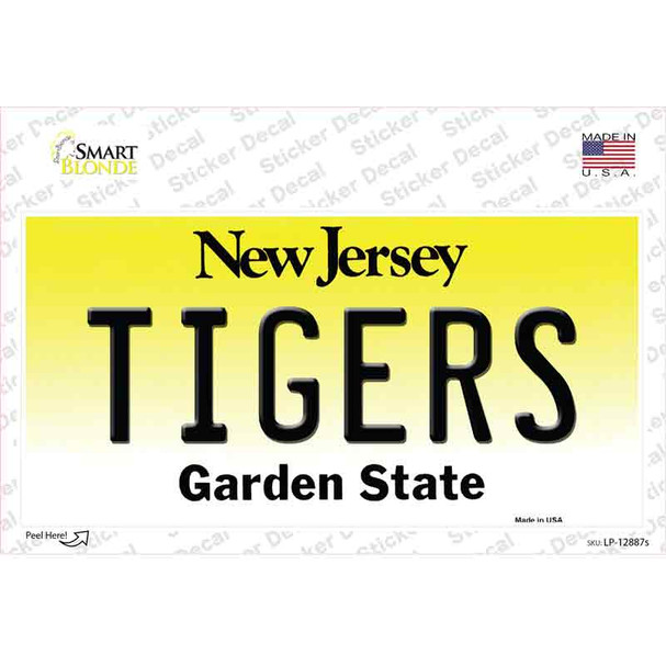 Tigers NJ Novelty Sticker Decal