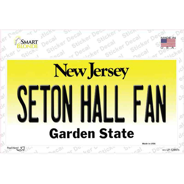 Seton Hall Fan NJ Novelty Sticker Decal