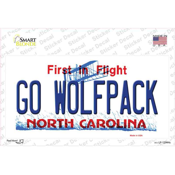 Go Wolfpack NC Novelty Sticker Decal