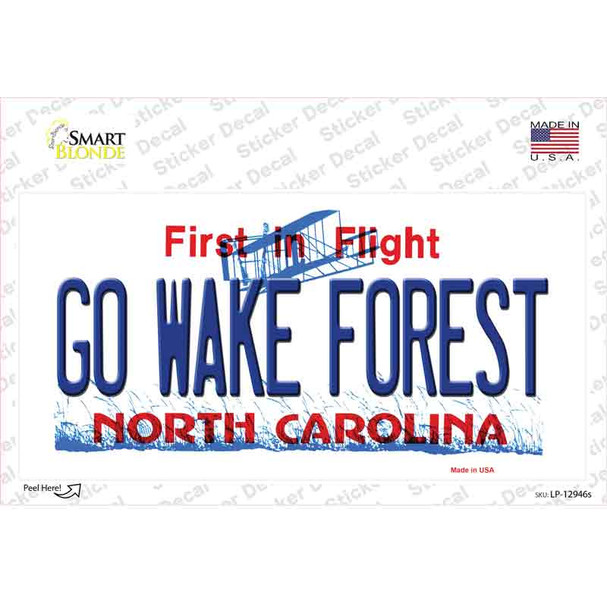 Go Wake Forest NC Novelty Sticker Decal