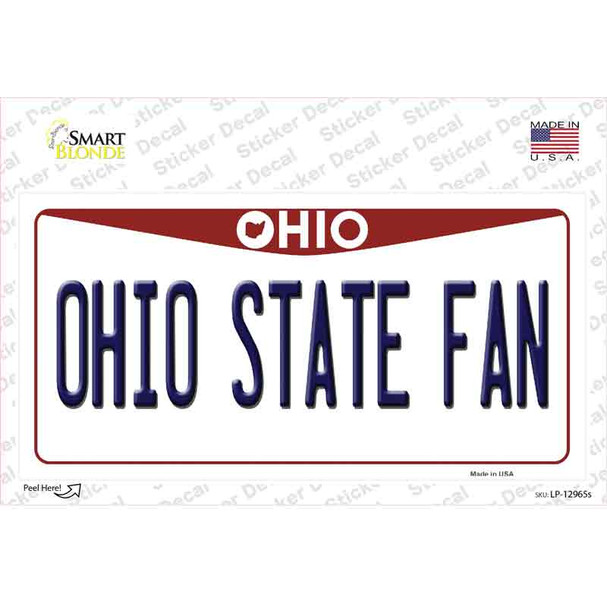 Ohio State Fan OH Novelty Sticker Decal