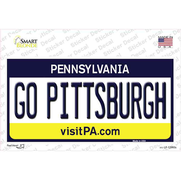 Go Pittsburgh PA Novelty Sticker Decal