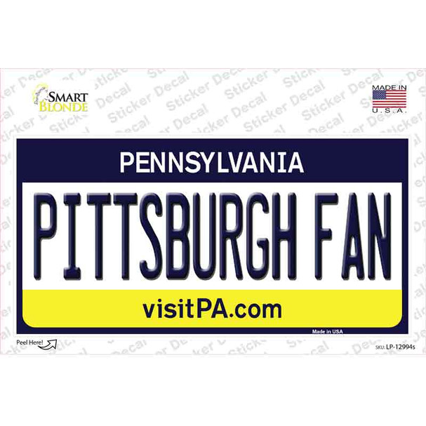 Pittsburgh Fan PA Novelty Sticker Decal