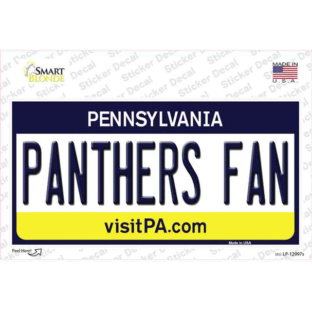 Panthers Fan PA Novelty Sticker Decal