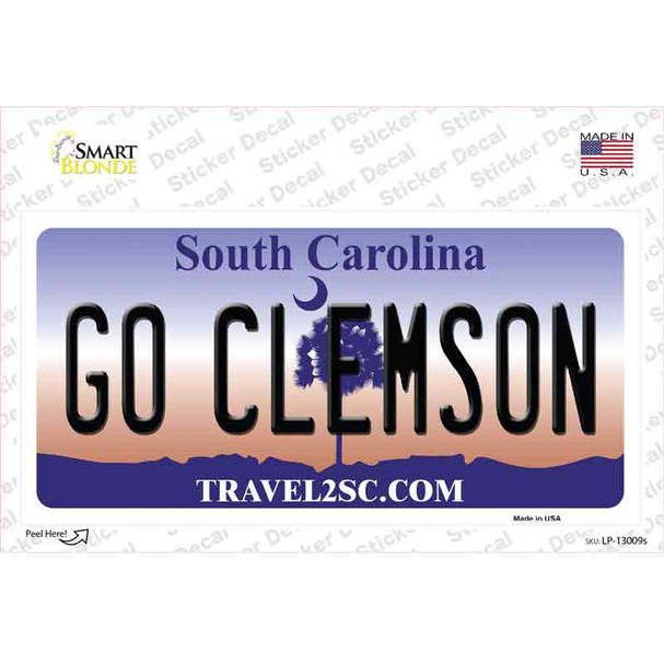 Go Clemson SC Novelty Sticker Decal