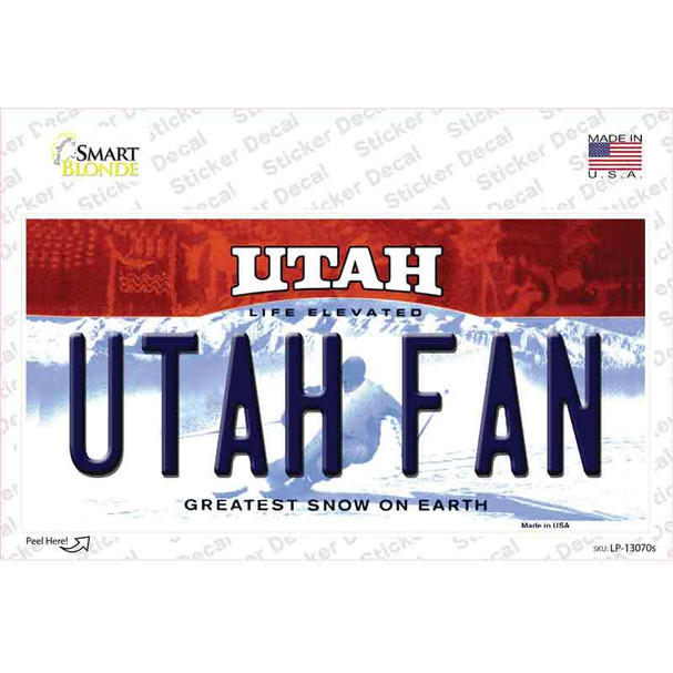 Utah Fan UT Novelty Sticker Decal