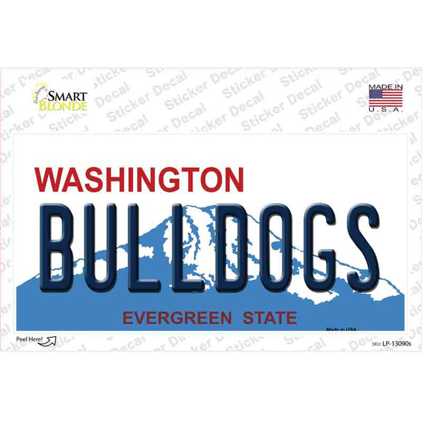 Bulldogs Washington State WA Novelty Sticker Decal