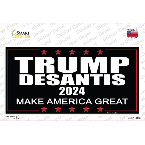 Trump Desantis 2024 Black Novelty Sticker Decal