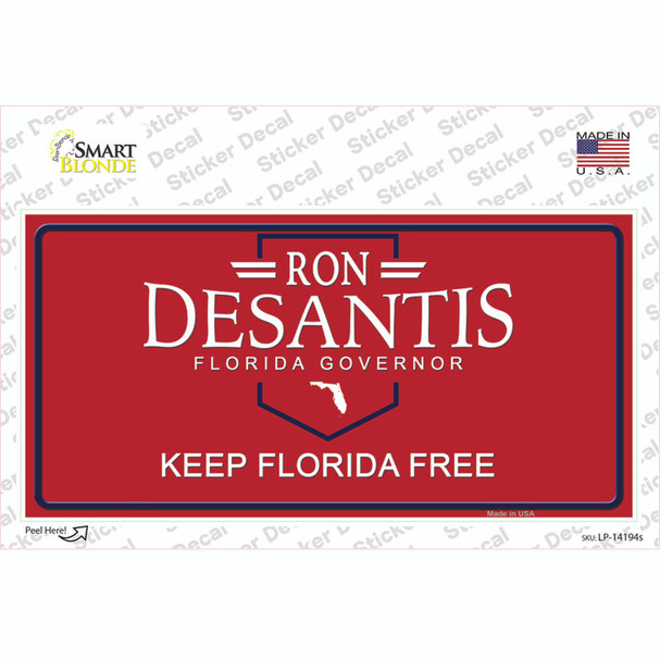 Ron Desantis Red Novelty Sticker Decal