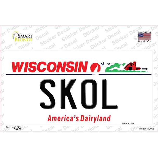 Skol Wisconsin Novelty Sticker Decal