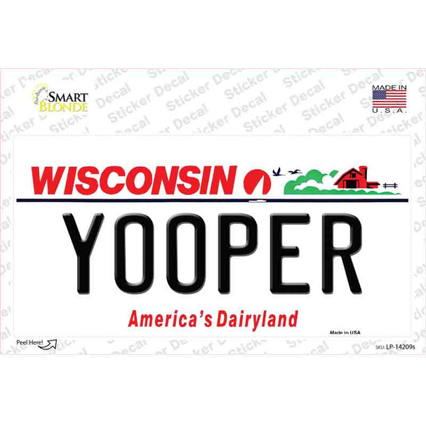 Yooper Wisconsin Novelty Sticker Decal