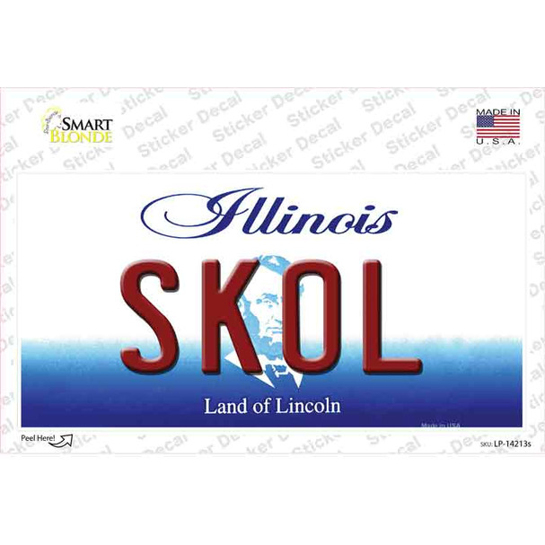Skol Illinois Novelty Sticker Decal