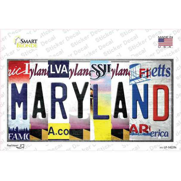 Maryland Strip Art Novelty Sticker Decal