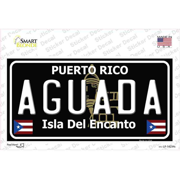 Aguada Puerto Rico Black Novelty Sticker Decal