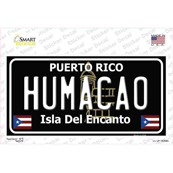 Humacao Puerto Rico Black Novelty Sticker Decal