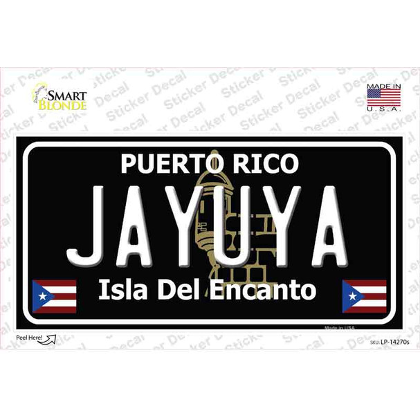 Jayuya Puerto Rico Black Novelty Sticker Decal