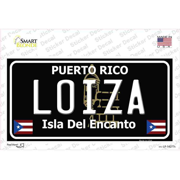 Loiza Puerto Rico Black Novelty Sticker Decal