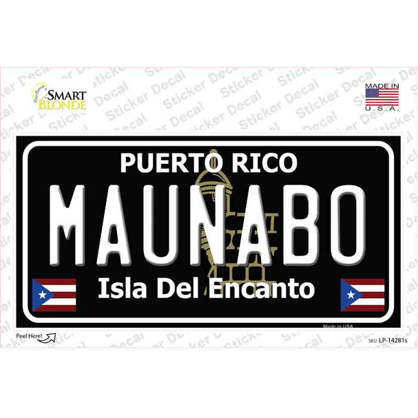 Maunabo Puerto Rico Black Novelty Sticker Decal