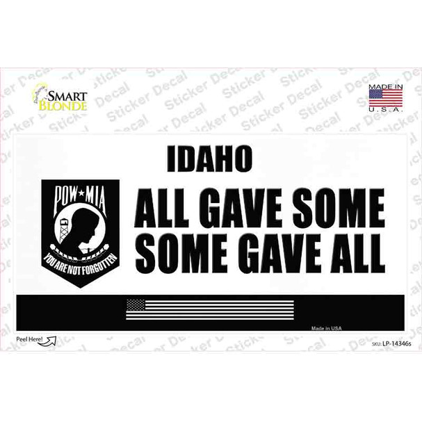 Idaho POW MIA Some Gave All Novelty Sticker Decal