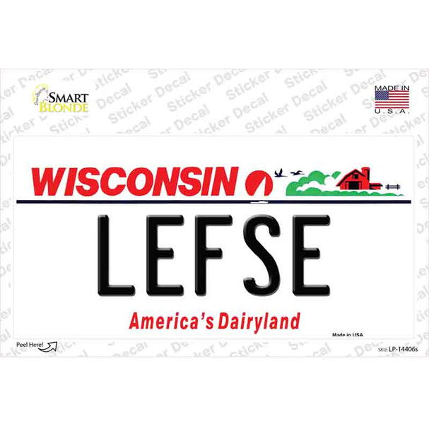 Lefse Wisconsin Novelty Sticker Decal