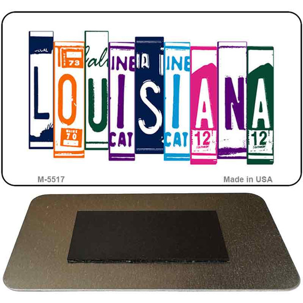 Louisiana License Plate Tag Art Novelty Metal Magnet