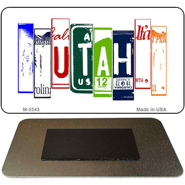 Utah License Plate Tag Art Novelty Metal Magnet