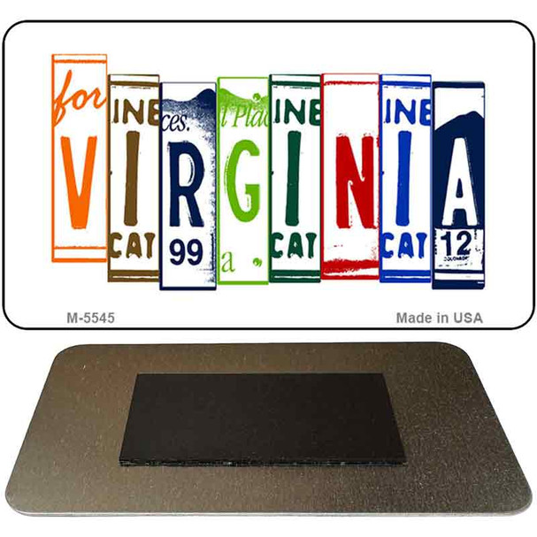 Virginia License Plate Tag Art Novelty Metal Magnet