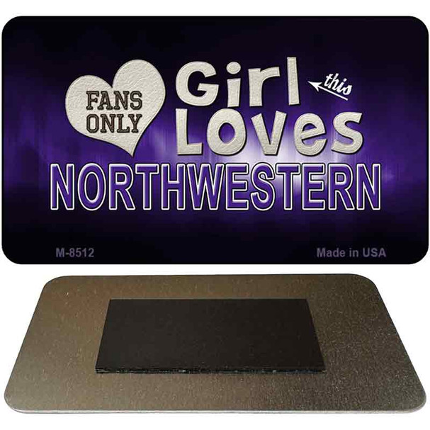 This Girl Loves Northwestern Novelty Metal Magnet