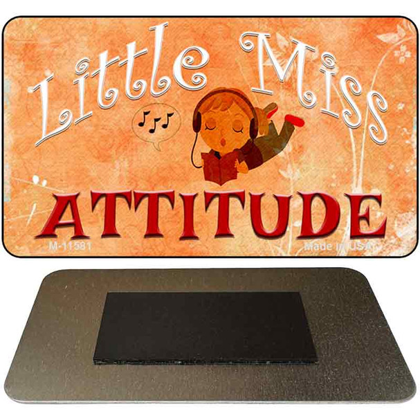 Little Miss Attitude Novelty Metal Magnet