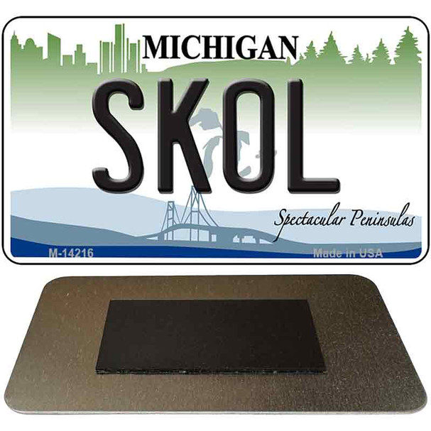 Skol Michigan Novelty Metal Magnet