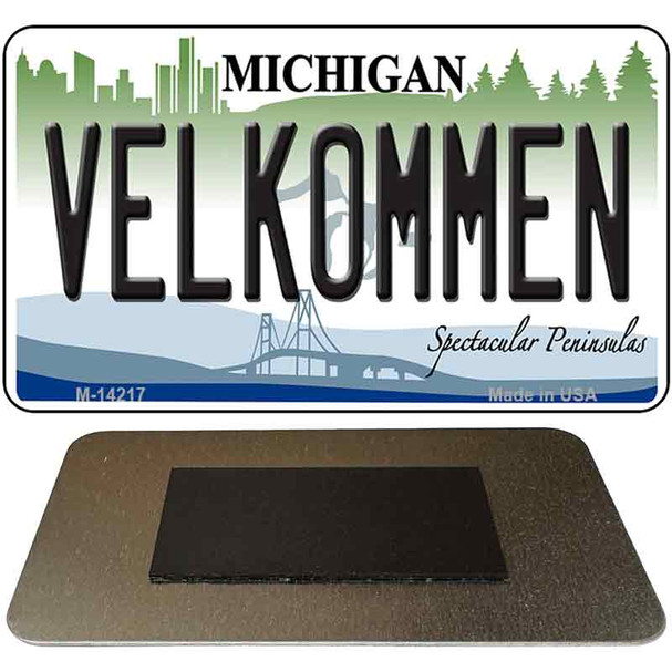Velkommen Michigan Novelty Metal Magnet