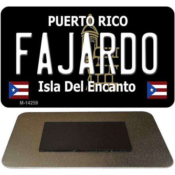 Fajardo Puerto Rico Black Novelty Metal Magnet