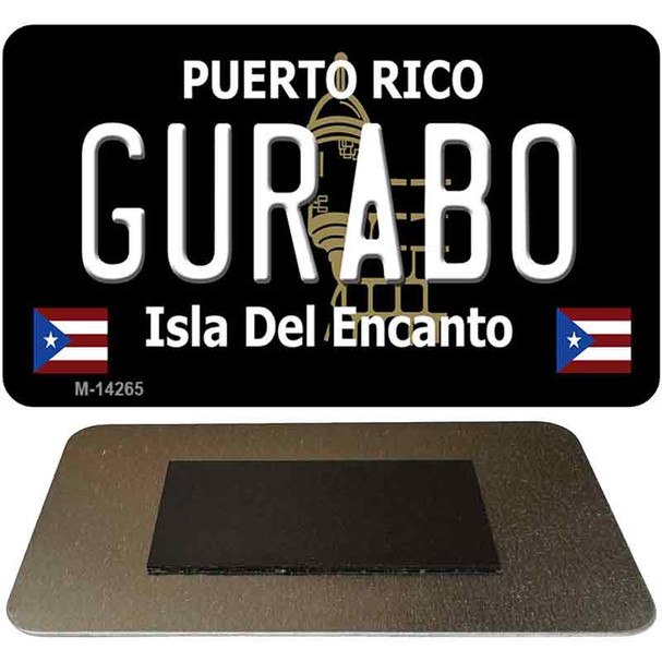 Gurabo Puerto Rico Black Novelty Metal Magnet