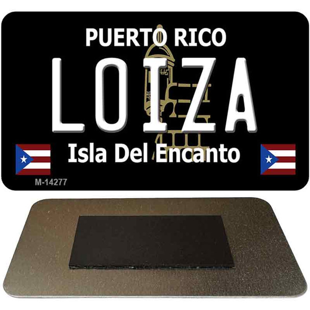 Loiza Puerto Rico Black Novelty Metal Magnet