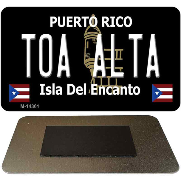 Toa Alta Puerto Rico Black Novelty Metal Magnet