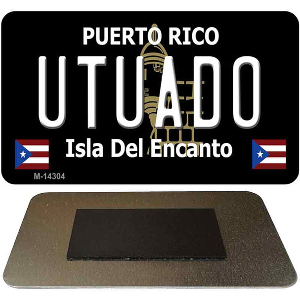 Utuado Puerto Rico Black Novelty Metal Magnet