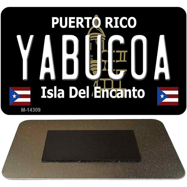 Yabucoa Puerto Rico Black Novelty Metal Magnet