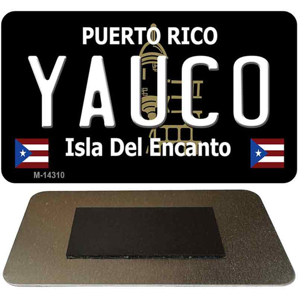 Yauco Puerto Rico Black Novelty Metal Magnet