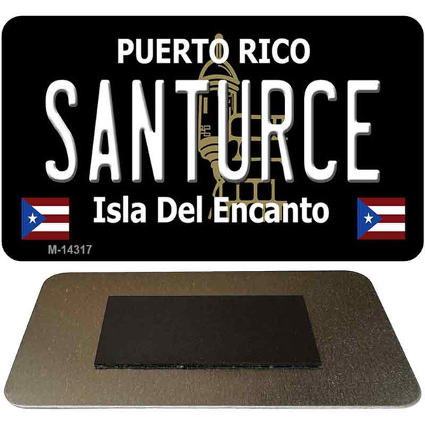 Santurce Puerto Rico Black Novelty Metal Magnet