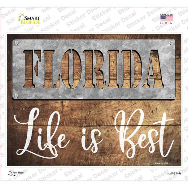 Florida Stencil Life is Best Novelty Rectangle Sticker Decal