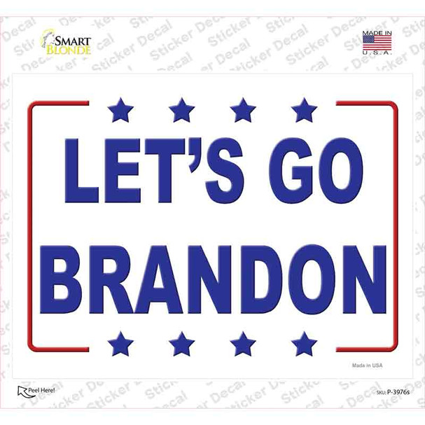 Lets Go Brandon White Novelty Rectangle Sticker Decal