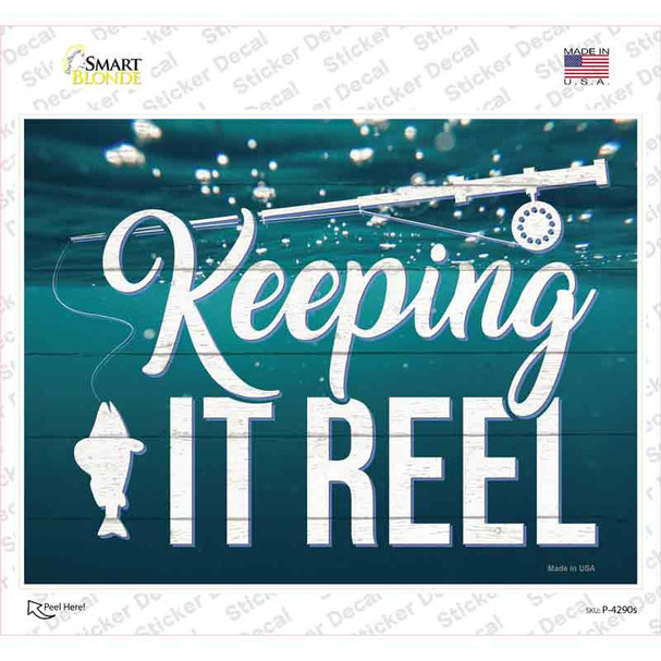 Keeping It Reel Novelty Rectangle Sticker Decal