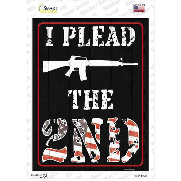 I Plead The 2nd Novelty Rectangle Sticker Decal