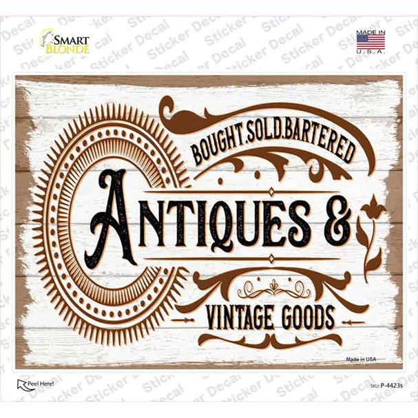 Antiques and Vintage Goods Novelty Rectangle Sticker Decal