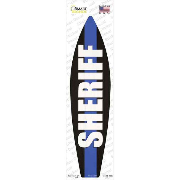 Sheriff Blue Line Novelty Surfboard Sticker Decal