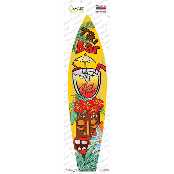 Tiki Bar Key West Novelty Surfboard Sticker Decal