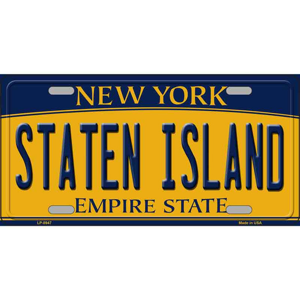 Staten Island New York Metal Novelty License Plate